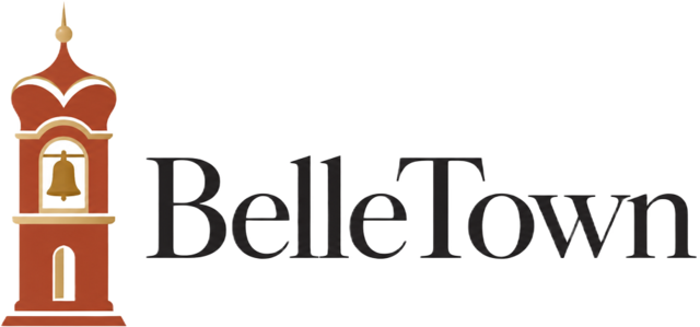 BelleTown logo — a terracotta bell tower